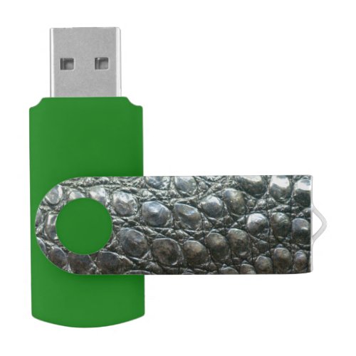 Caiman Alligator Skin Wildlife Theme USB Flash Drive