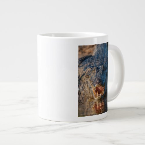 Caiman shows its teeth Brazil Large Coffee Mug