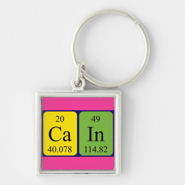 Cain periodic table name keyring (Front)