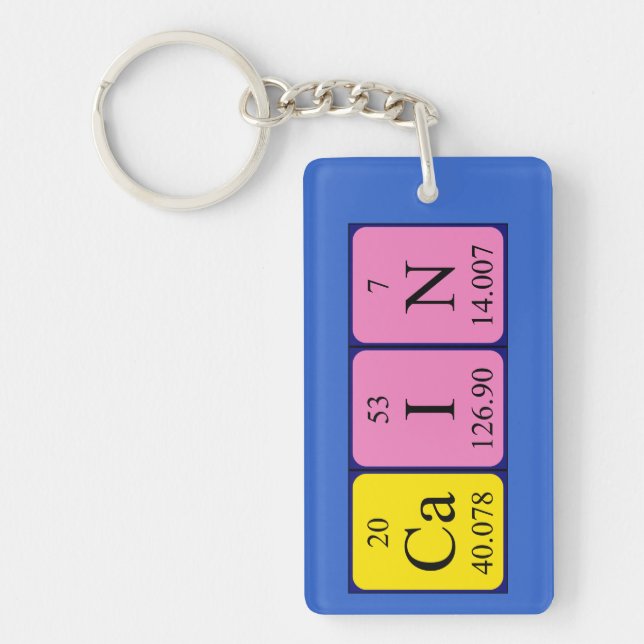 Cain periodic table name keyring (Front)