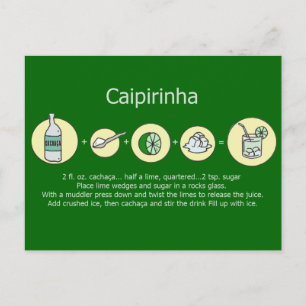 Caipirinha, Brazilian Drink Postcard