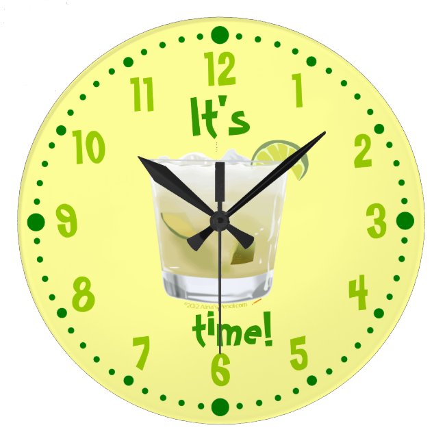 Caipirinha Brazilian Rum Coctail Clock W/ Minutes