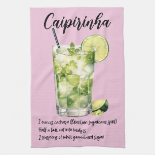 Caipirinha Cocktail Recipe Kitchen Towel