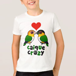 Customizable Caique Crazy Kids' American Apparel Fine Jersey T-Shirt