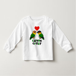 Customizable Caique Crazy Toddler Long Sleeve T-Shirt