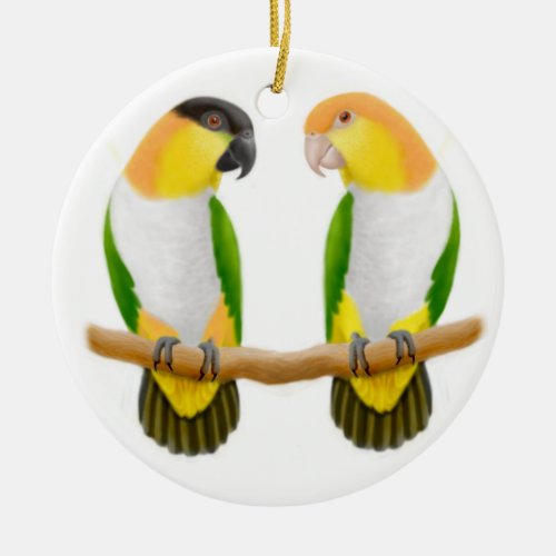 Caique Parrot Love Ornament