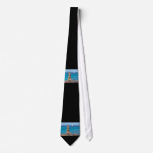 Cairn at the Mediterranean sea Neck Tie