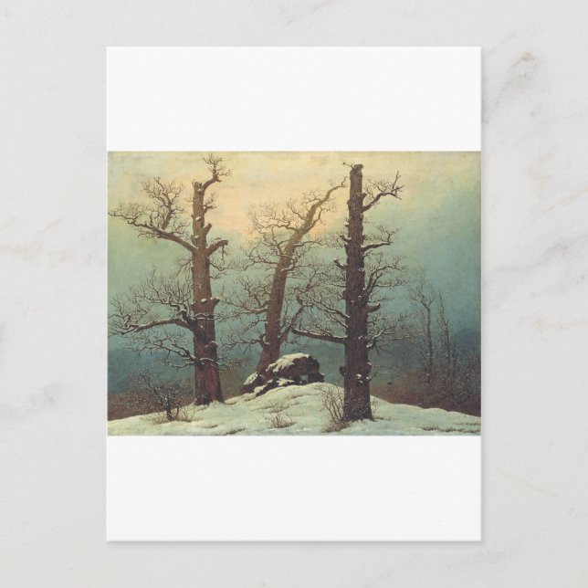Cairn in Snow by Caspar David Friedrich Postcard (Front)