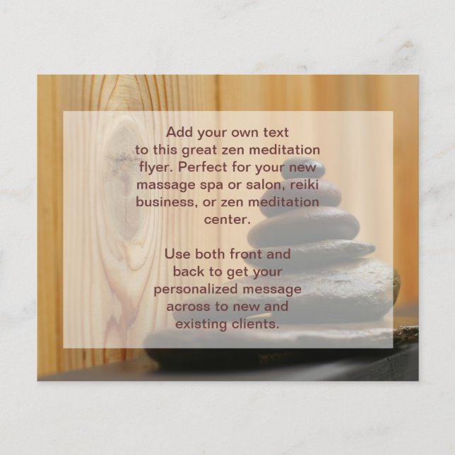 Cairn Meditation Stones Flyer (Front)
