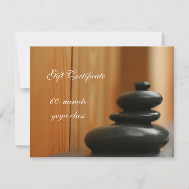 Cairn Meditation Stones Gift Certificate (Front)