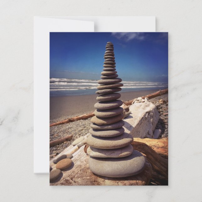 Cairn Stacked Rocks Note Card (Front)