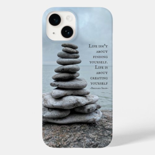 Cairn stone photography  Bernard Shaw quote Case_Mate iPhone 14 Case