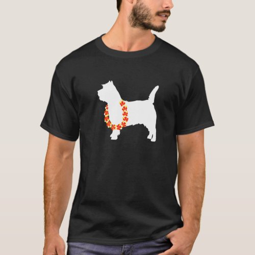 Cairn Terrier Aloha Hawaiian Lei Dog T_Shirt