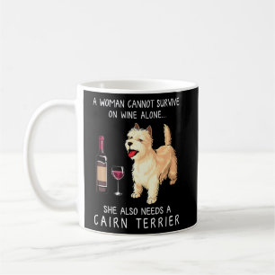 Cairn Terrier And Wine Dog Fitted Coffee Mug