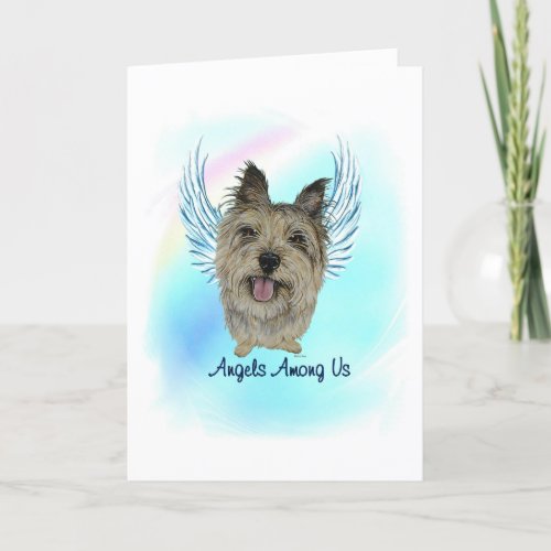 Cairn Terrier Angel Dog Pet Loss Sympathy Card