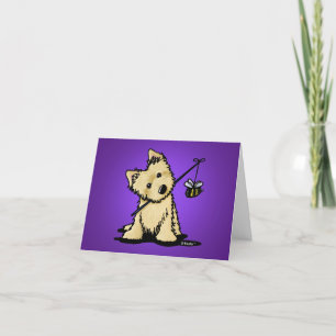 Cairn Terrier Beekeeper Letterpress Thank You Card