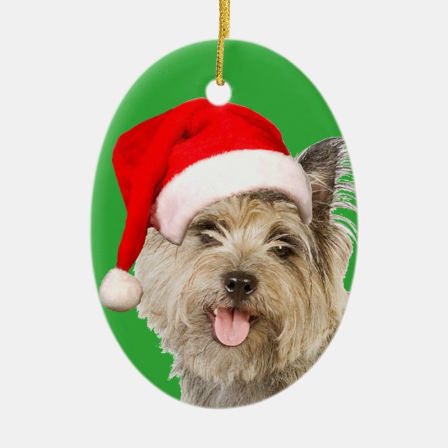Cairn Terrier Ceramic Ornament (Front)