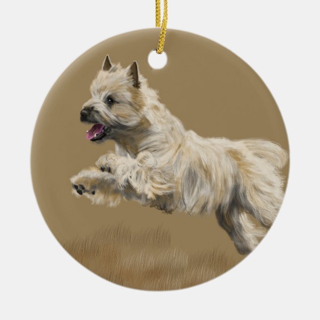 Cairn Terrier Ceramic Ornament (Front)