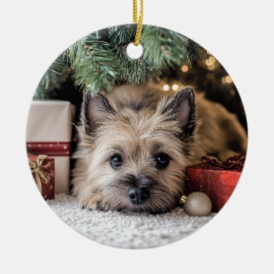 Cairn Terrier Christmas Ceramic Ornament