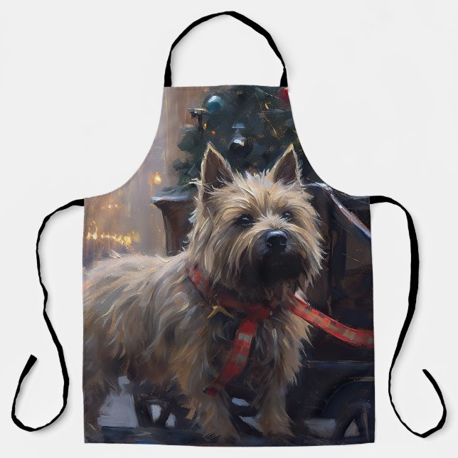 Cairn Terrier Christmas Festive Season  Apron (Front)