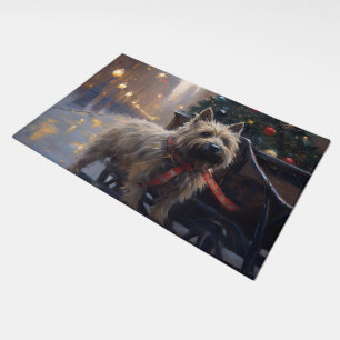 Cairn Terrier Christmas Festive Season  Doormat