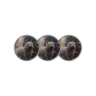 Cairn Terrier Christmas Festive Season Golf Ball Marker