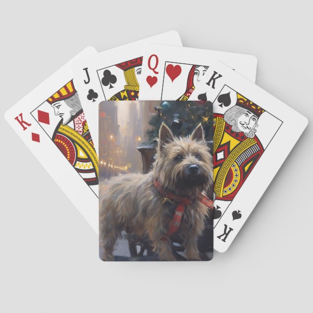 Cairn Terrier Christmas Festive Season  Poker Cards (Back)