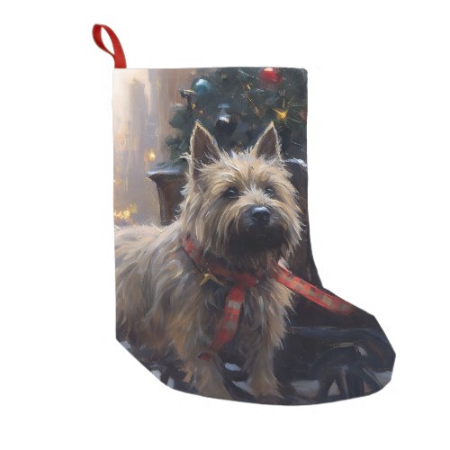 Cairn Terrier Christmas Festive Season  Small Christmas Stocking