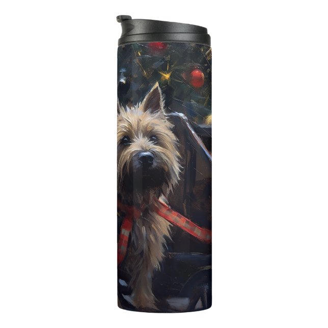 Cairn Terrier Christmas Festive Season  Thermal Tumbler (Rotated Right)