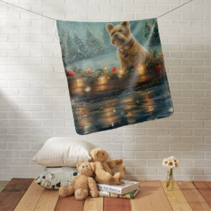 Cairn Terrier Christmas Festive Voyage Baby Blanket