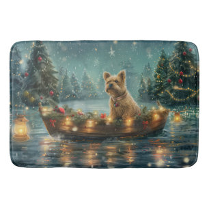 Cairn Terrier Christmas Festive Voyage Bath Mat