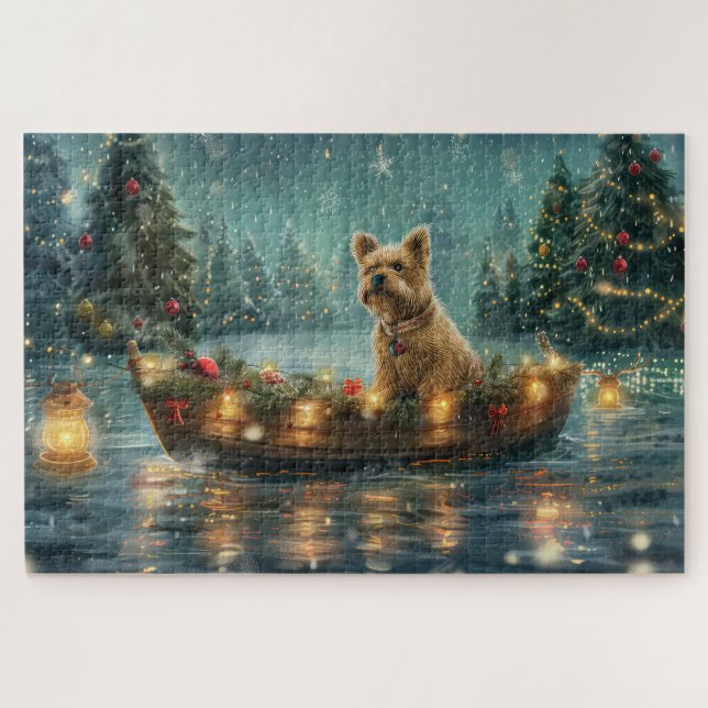 Cairn Terrier Christmas Festive Voyage Jigsaw Puzzle (Horizontal)