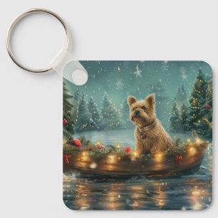 Cairn Terrier Christmas Festive Voyage Keychain