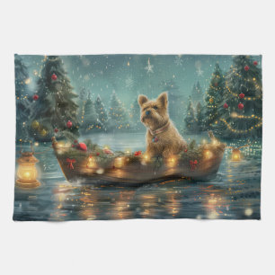 Cairn Terrier Christmas Festive Voyage Kitchen Towel