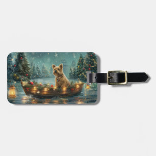 Cairn Terrier Christmas Festive Voyage Luggage Tag