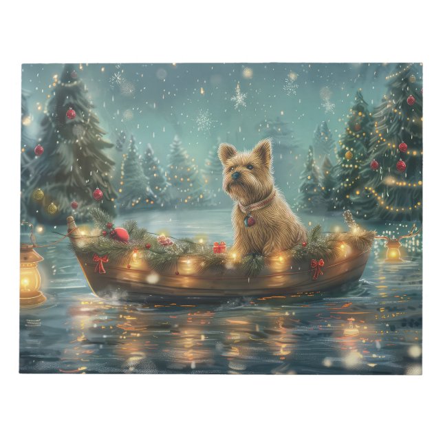 Cairn Terrier Christmas Festive Voyage Notepad (Front)