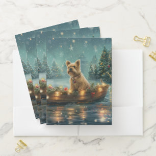 Cairn Terrier Christmas Festive Voyage Pocket Folder