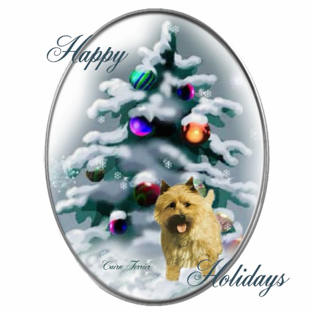 Cairn Terrier Christmas Gifts Ornament (Front)