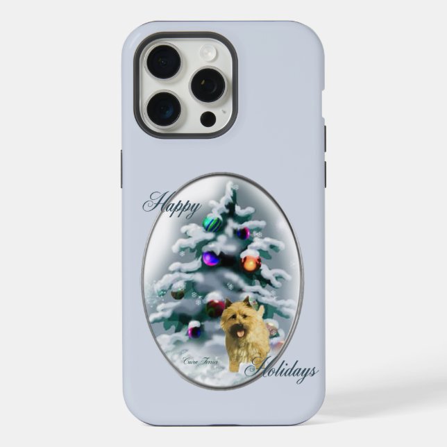 Cairn Terrier Christmas Holidays iPhone Case (Back)