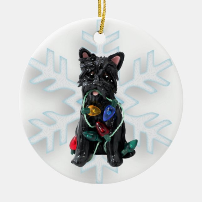 Cairn Terrier Christmas ornament (Front)