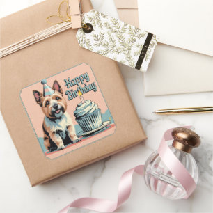 Cairn Terrier Colorful Square Sticker