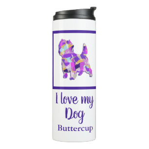 Cairn Terrier Cute Dog Silhouette PPY&B Thermal Tumbler