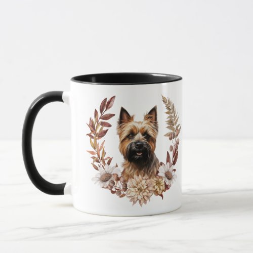 Cairn Terrier Dog Autumn Wreath Mug