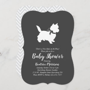 Cairn Terrier Dog Baby Shower Gender Neutral Invitation