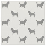 Cairn Terrier Dog Breed Silhouettes Patterned Fabric