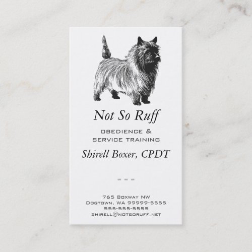 Cairn Terrier Dog Business Business Card
