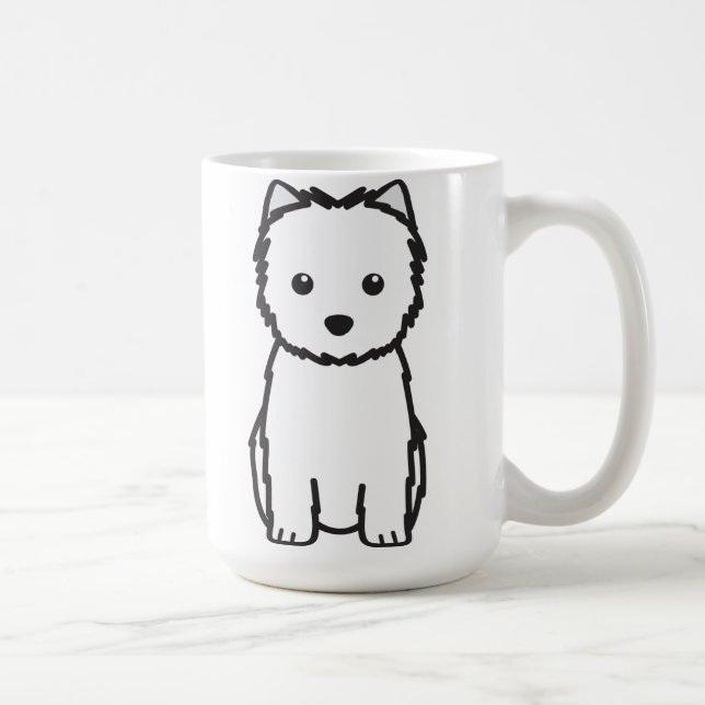 Cairn Terrier Dog Cartoon Coffee Mug (Right)