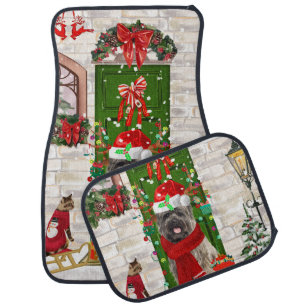 Cairn Terrier Dog Christmas Car Floor Mat