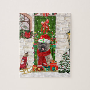 Cairn Terrier Dog Christmas Jigsaw Puzzle