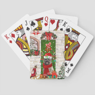 Cairn Terrier Dog Christmas Poker Cards